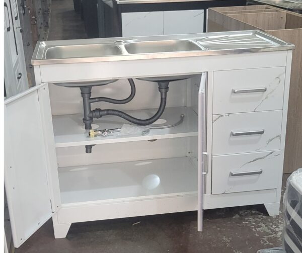 Kitchen Sink Unit with Stainless Steel Sink 120 cm - Image 2