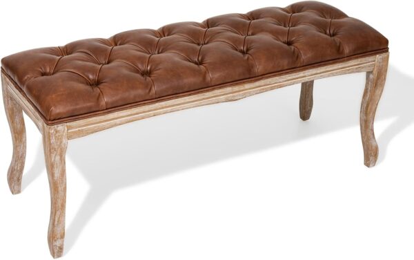 Genuine Leather Bedroom Bench - Image 2