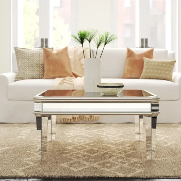 Elegant Mirrored Coffee Table
