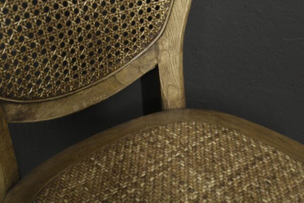 French Country Rattan Barstool - Image 2