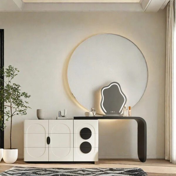Wooden Vanity Dressing Table with Mirror