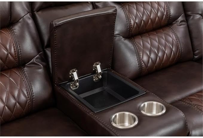 QandAHome-Khalil Genuine Leather Sofa - Image 4
