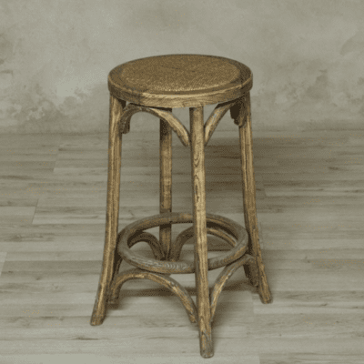 QandAHome-Counter Height Wooden Barstool