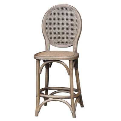 QandAHome-French Country Rattan Barstool