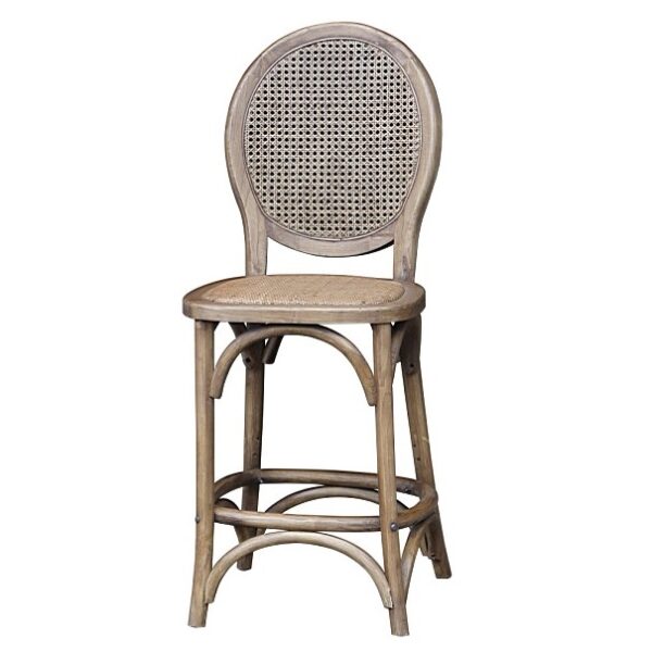 French Country Rattan Barstool