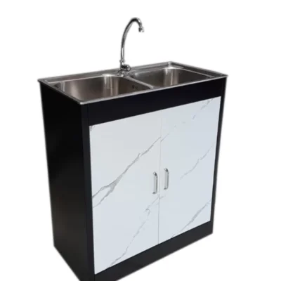 QandAHome-2 Door Kitchen Cabinet with Sink