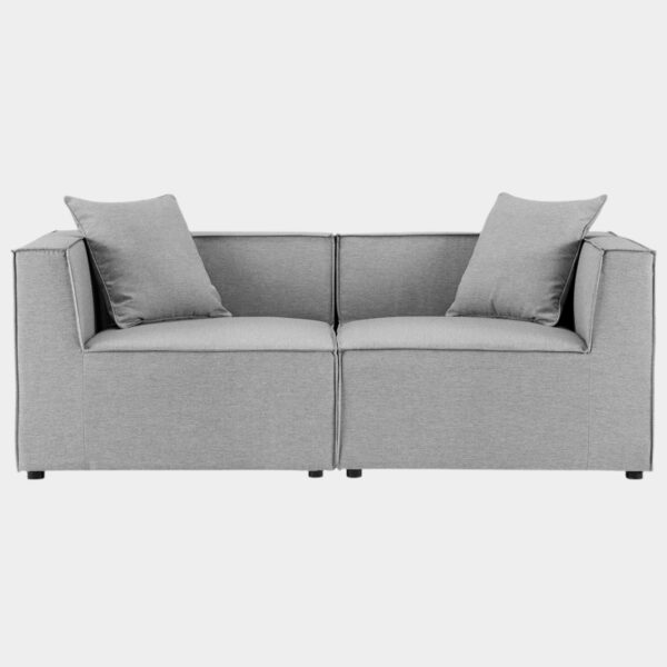 Luna Outdoor Modular Patio Sectional - Grey - Image 2
