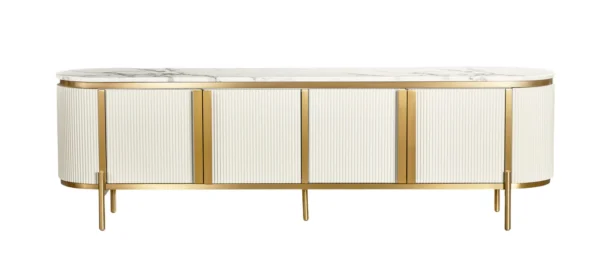 200cm White Plasma Stand - Image 2