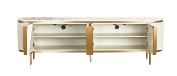200cm White Plasma Stand - Image 3