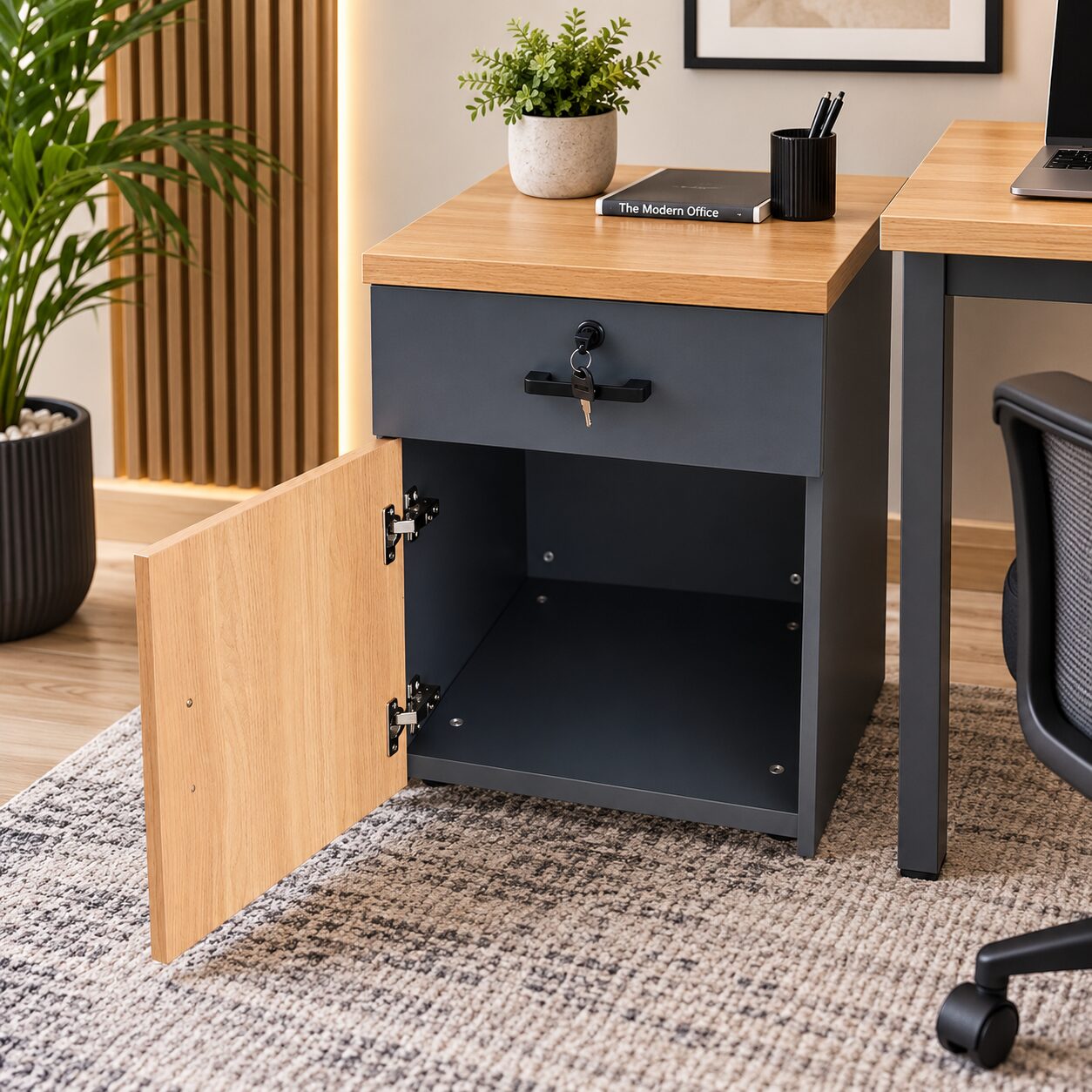 QandAHome-Mobile Office Pedestal - Image 2