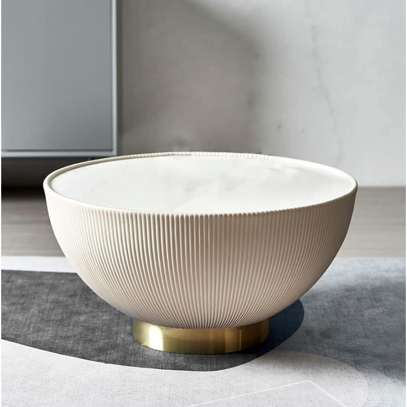 QandAHome-Glalie 70cm Sintered Stone Coffee Table - Image 2