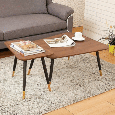 QandAHome-Walnut Nesting Tables