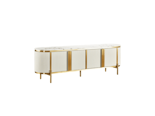 200cm White Plasma Stand