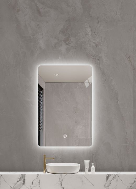 QandAHome-Lilly 50x70cm Rectangular LED Mirror