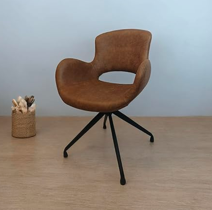 QandAHome-Alexis Leather Dining Chair
