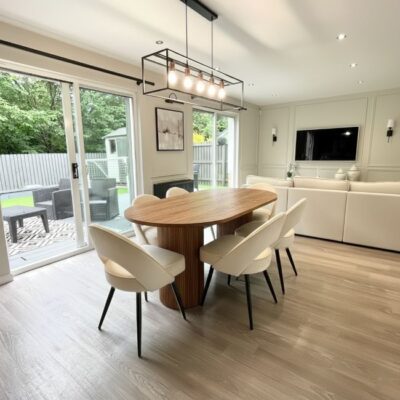 QandAHome-Lina Solid Mango Wood 6 Seater Dining Set