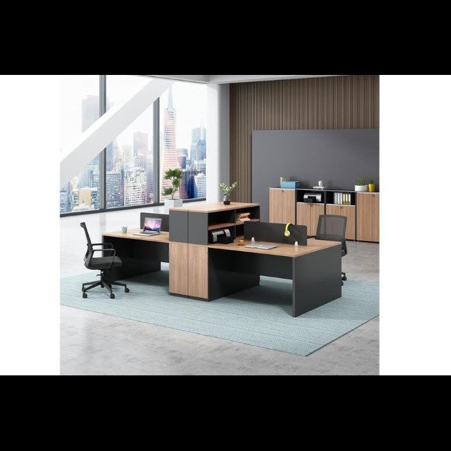 QandAHome Waze 2.4m 4 Seater Workstation