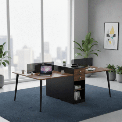 QandAHome-Olympus 2,7m 4 Seater Workstation