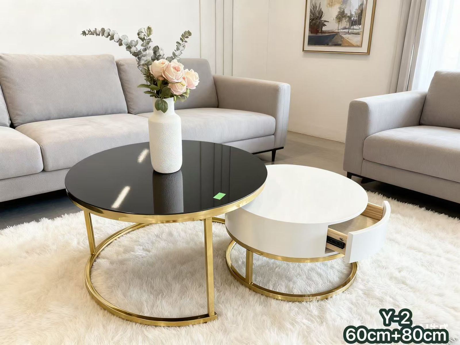QandAHome – Noir Élysée Fireplace TV Stand - Image 5