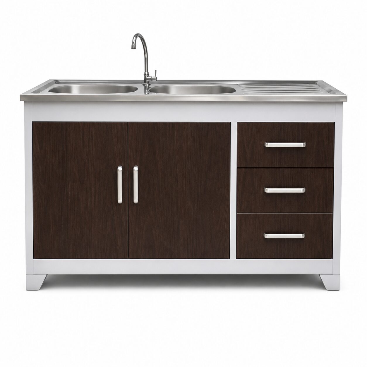 QandAHome-Double Bowl Metal Sink - Image 3
