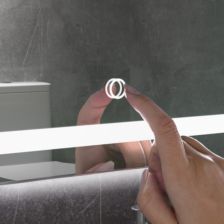 Kennedy Frameless LED Bathroom Mirror - Image 3