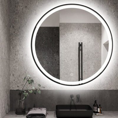 QandAHome-Hazel (80x80) LED Bathroom Mirror