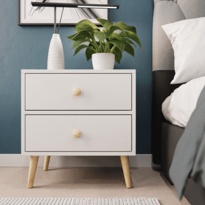 QandAHome-Layla Two Drawer Bedside Table