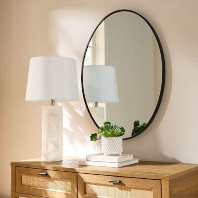 QandAHome-HaloForm Oval Mirror