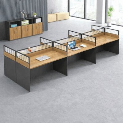QandAHome-Henly 6-Person Work Station