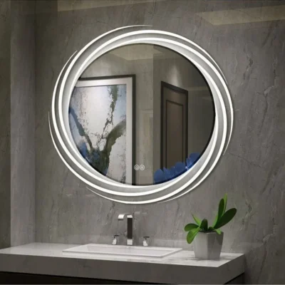 QandAHome-Led Mirror Sancho Swirl (80X80cm)
