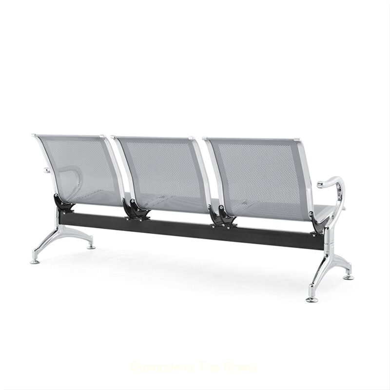 QandAHome-Metal 4 Seater Airport Bench - Image 3