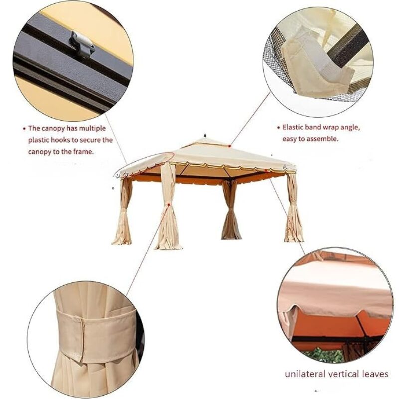 QandAHome-Turin Gazebo 3 x 3 M - Image 3