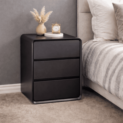 QandAHome-Obsidian Luxe Bedside Cabinet