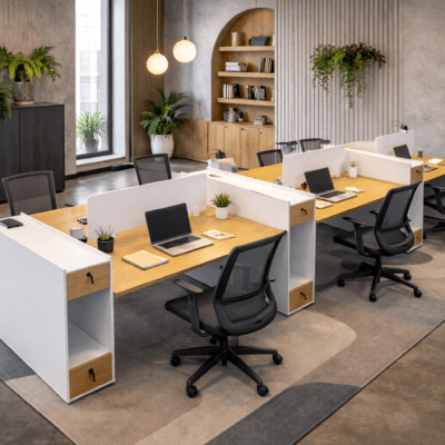 QandAHome – Apex 6-Seater Executive Workstation