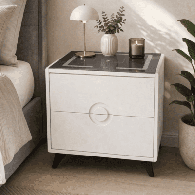 QandAHome-Ophelia LED Smart 2-Drawer Pedestal