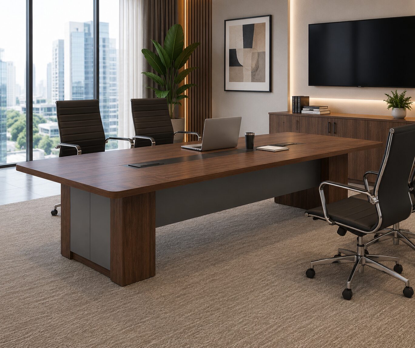QandAHome-Imperal Modern Boardroom Table - Image 3