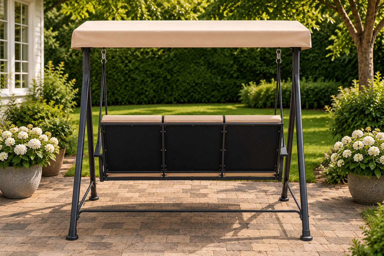 QandAHome-Alexis outdoor Top sunshade swing chair - Image 2