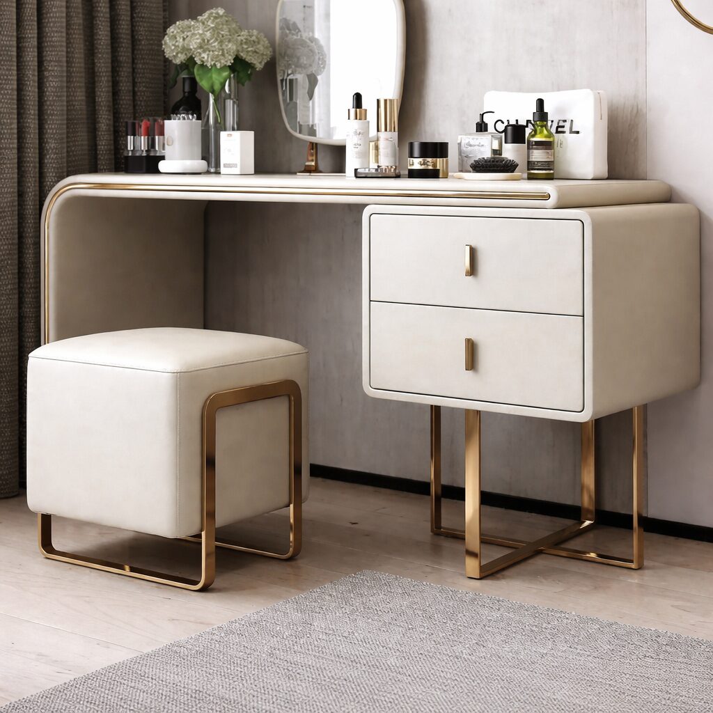 QandAHome-Nina 4 Piece luxury Dressing table