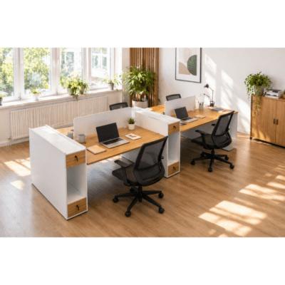 QandAHome-4-Seater Office Team Desk