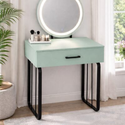 QandAHome-Orina 1 Drawer Vanity Dressing table with LED Mirror