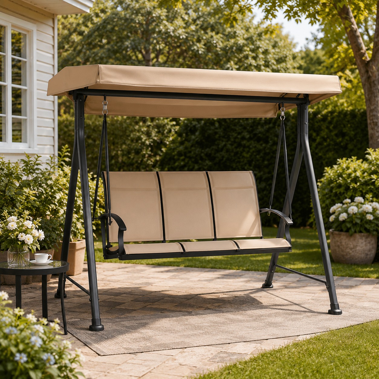 QandAHome-Alexis outdoor Top sunshade swing chair