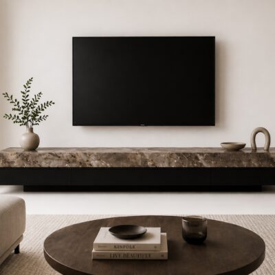 QandAHome-Adeline 2m Marbletop Tv unit