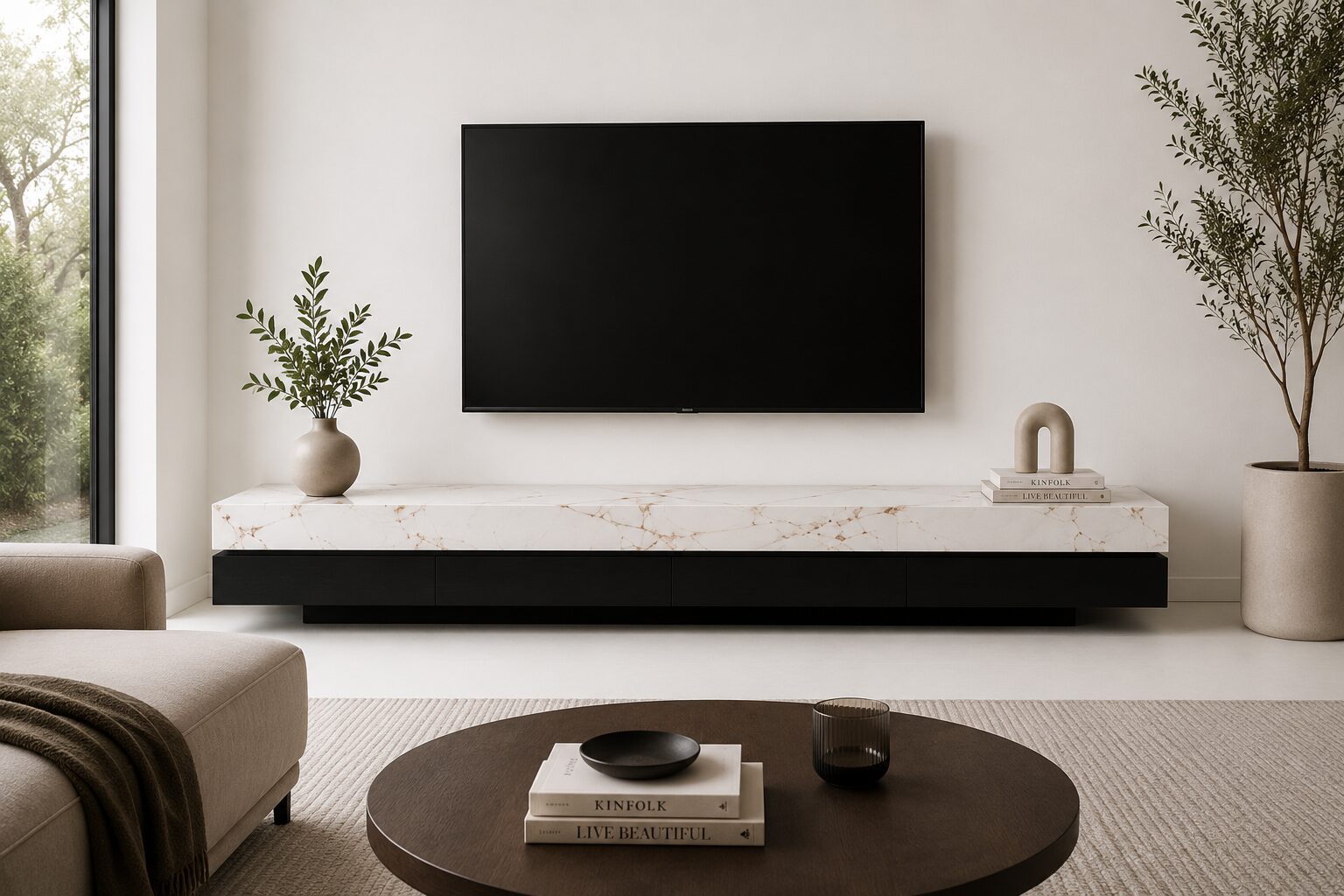 QandAHome-Adeline 2m Marbletop Tv unit - Image 2
