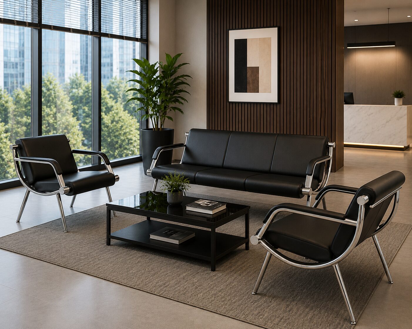QandAHome- Orion Executive Office Sofa Set.