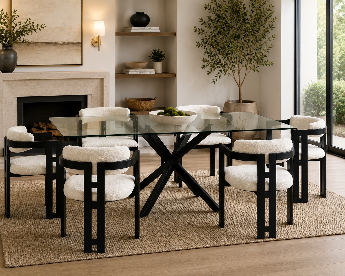 QandAHome – Milano Glass Dining Set