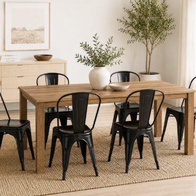 QandAHome – Brooklyn Industrial Dining Set