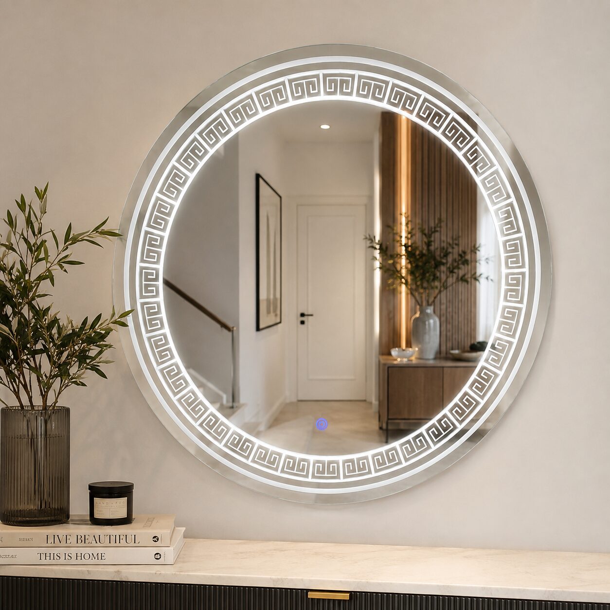 QandAHome-Amara 80x80cm LED Mirror
