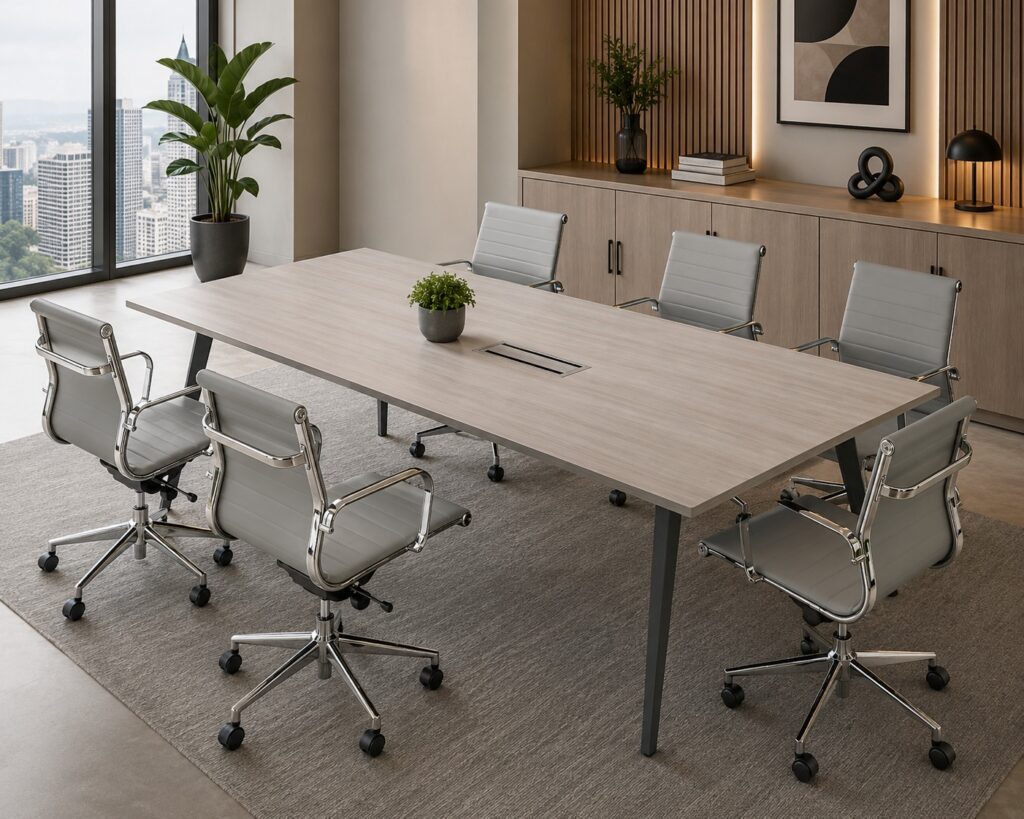 QandAHome – Aden 6-Seater Executive Boardroom Table