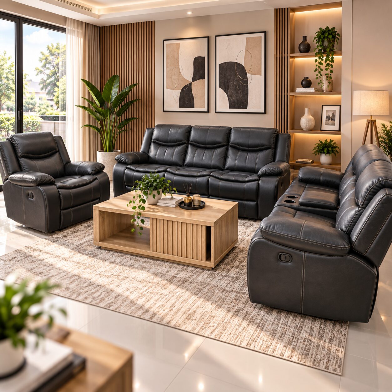 QandAHome – Valencia 6-Seater Recliner Lounge Suite