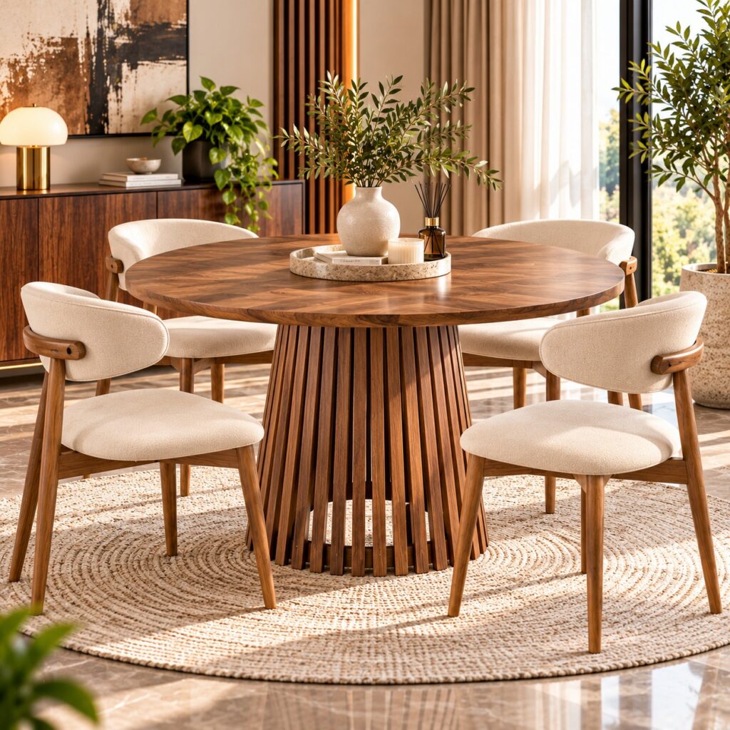 QandAHome – Bexley Slatted Dining Table